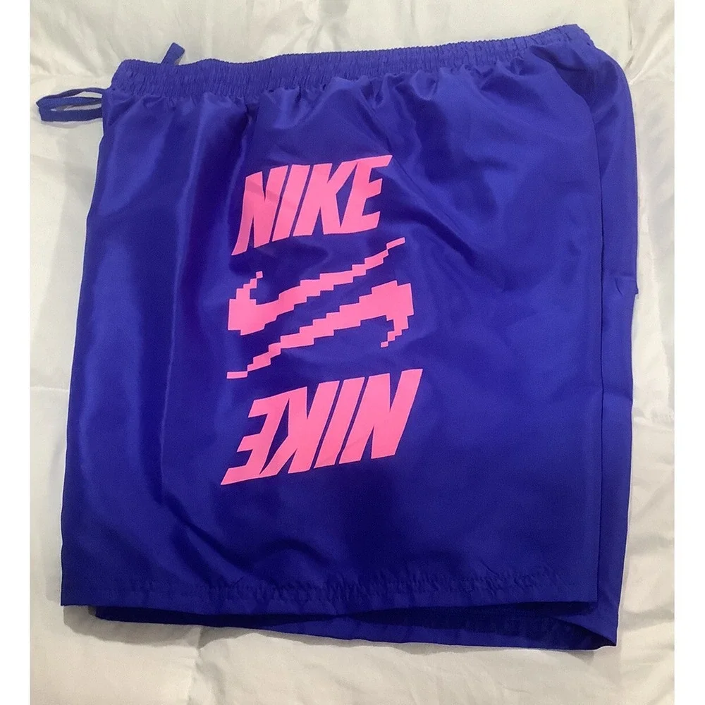 Nike Swim Trunks Men XLarge Blue Pink 7
